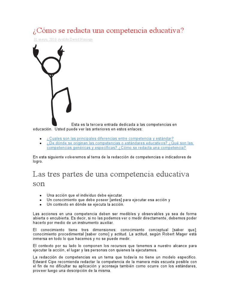 Cómo Se Redacta Una Competencia Educativa | PDF | Java (lenguaje de