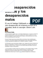 Los Desaparecidos Buenos y Los Desaparecidos Malos