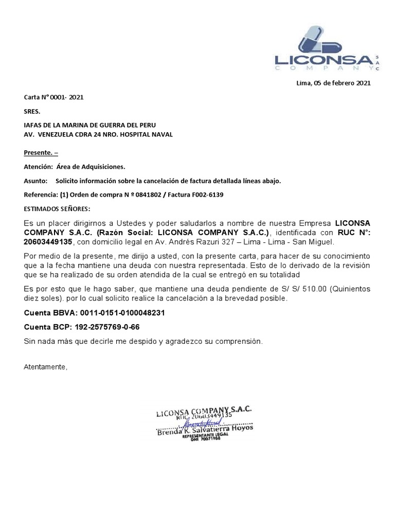 Notificacion De Deuda Pdf