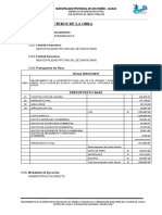 1.3 Datos Financieros de La Obra