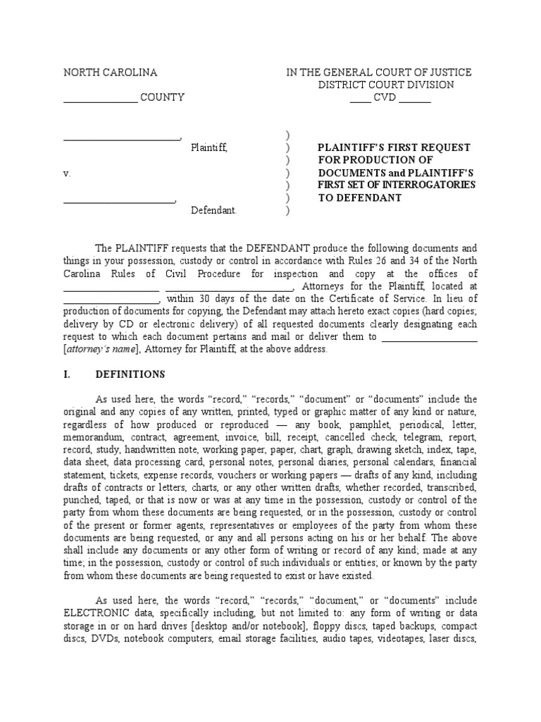 What Is Interrogatories And Request For Production Of Documents – UXCL