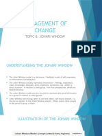 Management of Change: Topic 8: Johari Window