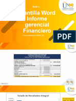 Plantilla Presentación Informe Gerencial Financiero