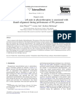 Work-Related Thumb Pain in Physiotherapists Is Associated With Thumb Alignment During Performance of PA Pressures