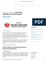 Receive International Payments: Top 25 Teacher Interview Questions and Answers
