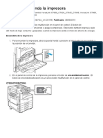 APAGAR Y ENCENDER Xerox 7025