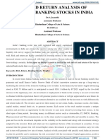 Risk and Return Analysis of Selected Banking Stocks in India