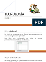TECNOLOGIA - Clase 2 - Libros y Hojas de Excel - 2do Básico