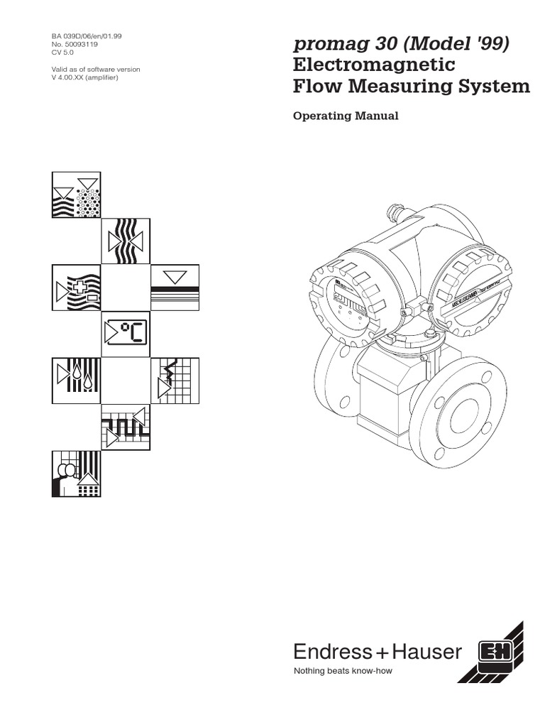 Promag 30 (Model '99) : Electromagnetic Flow Measuring System | PDF ...