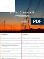 Electric Current and Resistance: Physics