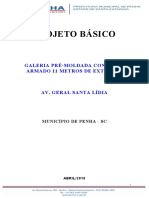 Projeto básico para galeria pré-moldada de 11m