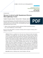 Mercury Levels in Locally Manufactured Mexican Skin-Lightening Creams