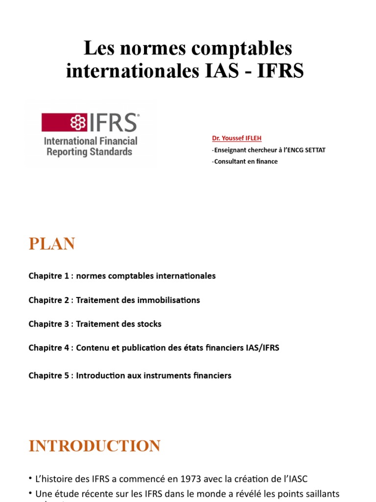 Normes Comptables IAS IFRS IY PDF Obligation Finance Pr ts