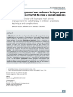 Anestesia General Con Máscara Laríngea para Radioterapia Infantil: Técnica y Complicaciones