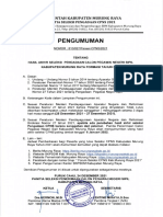 Pengumuman Hasil Seleksi CPNS TA 2021 - Pra Sanggah