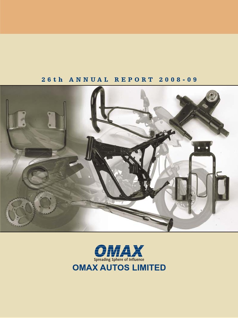 Omax Autos Limited Annual Report 2008-09 | PDF | Recession | Dividend
