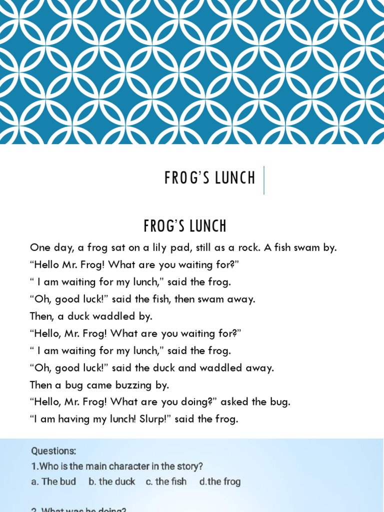 Frog's Lunch PDF