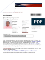 Confirmation: Online Nonimmigrant Visa Application (DS-160)