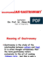 2nd Lecture - HUNGARIAN Gastronomy