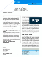 Les Difficultés D'interprétation Du Dosage de L (Hémoglobine A1c RFL