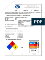 Ficha Seguridad Desinfectante