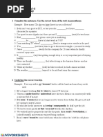 Progress Test Files 1-5 Grammar/Vocabulary Grammar