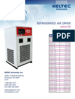 Refrigerated Air Dryer: Price List