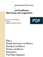 United International University PHY 2105: Waves and Oscillation, Electricity and Magnetism