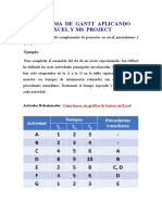 Diagrama de Gantt Aplicando Excel y Ms Project