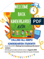 kindergarten back to school flyer