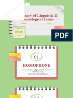 Glossary of Linguistic & Phonological Terms - by Slidesgo