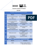 Presupuesto SDJ 2019