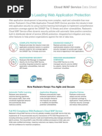 The Industry's Leading Web Application Protection: Cloud WAF Service Data Sheet