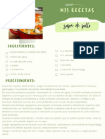 Documento A4 Receta Cocina Coon Foto y Cursiva Verde