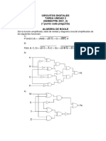 Circuitos digitales: Tarea unidad 2 de álgebra de Boole, términos mínimos y máximos y minimización por Karnaugh