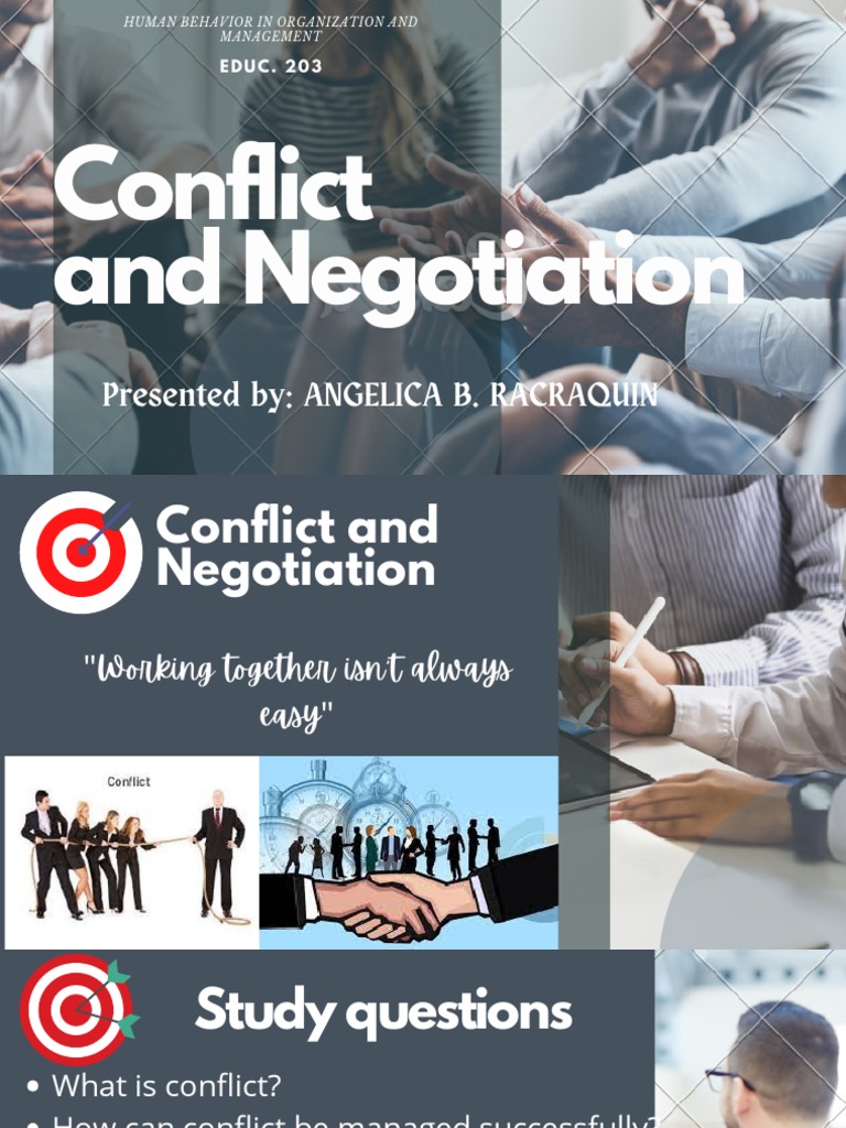Conflict And Negotiation Pdf : A Case Study of Conflict Management and ...