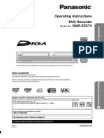 Panasonic Dmr-Ez37v DVD VCR User Manual