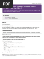 Navigation Aids and Equipment Simulator Training (NAEST) - Operational Level