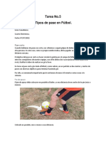 Tipos de Pase en Fútbol.