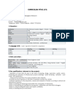 Curriculum Vitae (CV) : 1.personal Information