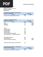 Análisis de Costos Unitarios