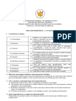 Inventário Florestal - Lista 1