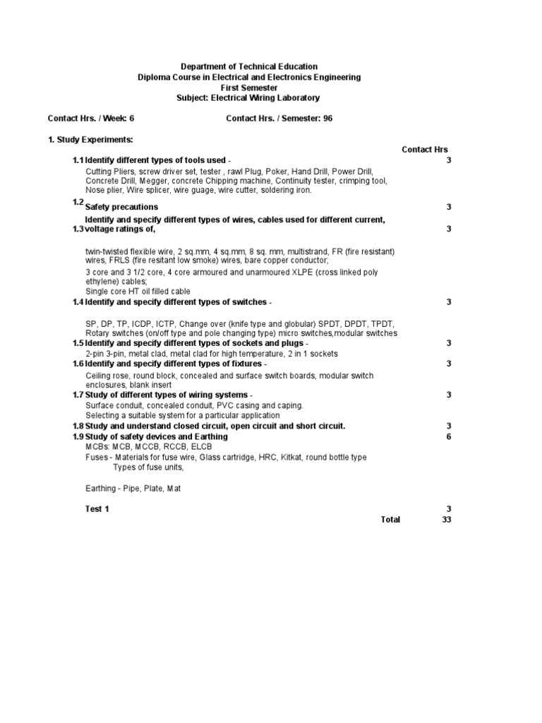 Electrical Wiring Lab PDF Electrical Wiring Switch