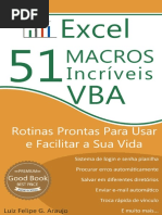 Excel - 51 Macros Incriveis - Rotinas Pront - Araujo, Luiz Felipe