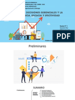 Toma de decisiones gerenciales y la eficiencia, eficacia y efectividad