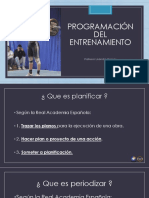 PROGRAMACIÓN DEL ENTRENAMIENTO. Profesor Lisandro Digiuni