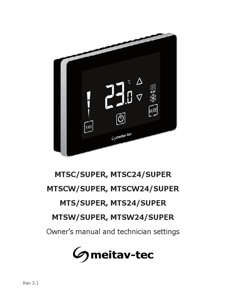 MTS Thermostat User Manual | PDF | Switch | Heat Pump