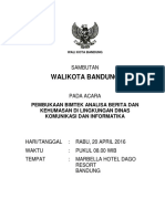 Pembukaan Bimtek Analisa Berita Dan Kehumasan