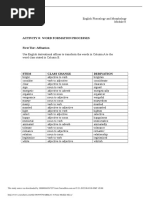 Activity 8: Word Formation Processes