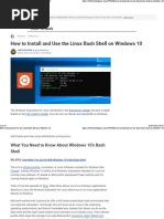 How To Install and Use The Linux Bash Shell On Windows 10